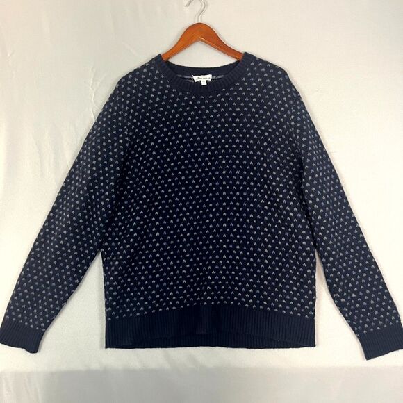 Peter Millar Sweater Men's 2XL Navy Blue Merino Wool Cashmere Blend Country Club - Picture 1 of 5